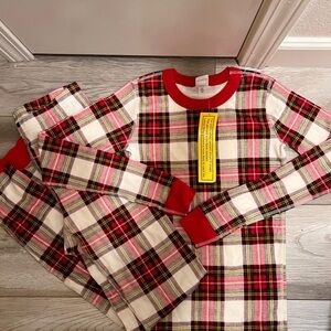 Hanna Andersson Red and White Plaid Kids Pajama Set